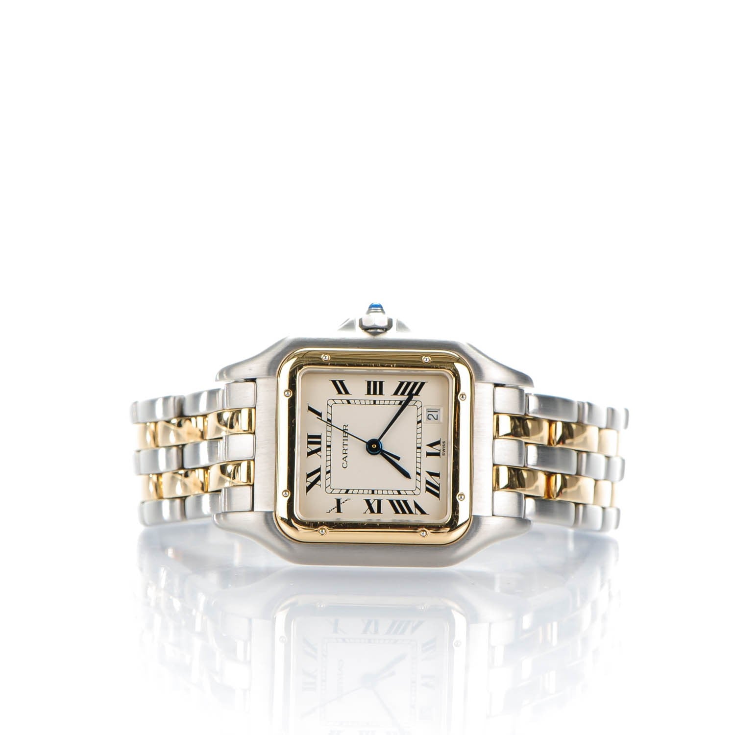 Cartier Stainless Steel 18K Yellow Gold 27mm Panthere Quartz Watch 3 of 6