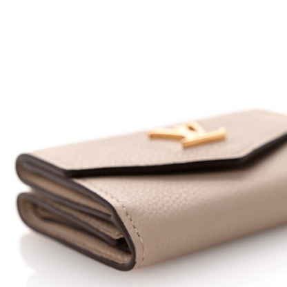 Louis Vuitton Calfskin Lockmini Wallet Greige 8 of 9