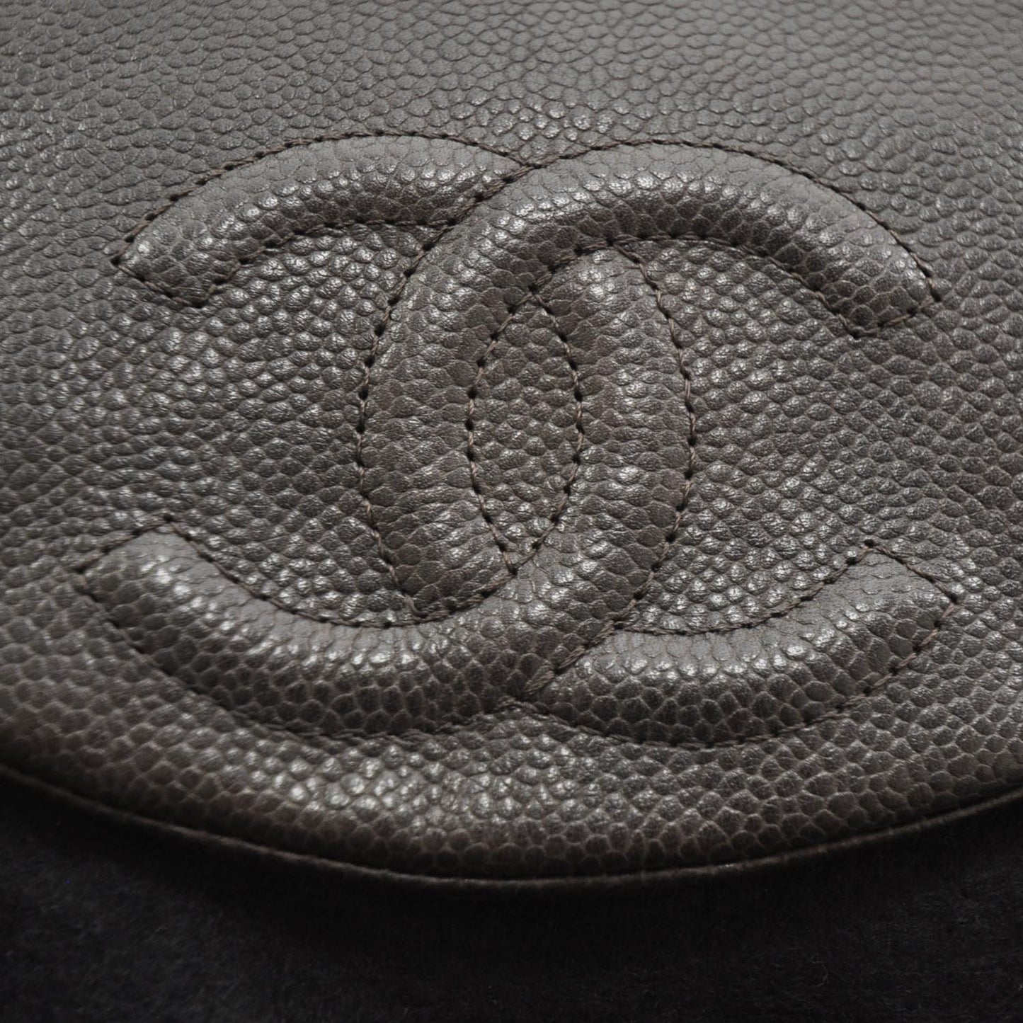 Caviar Half Moon Wallet On Chain WOC Dark Brown