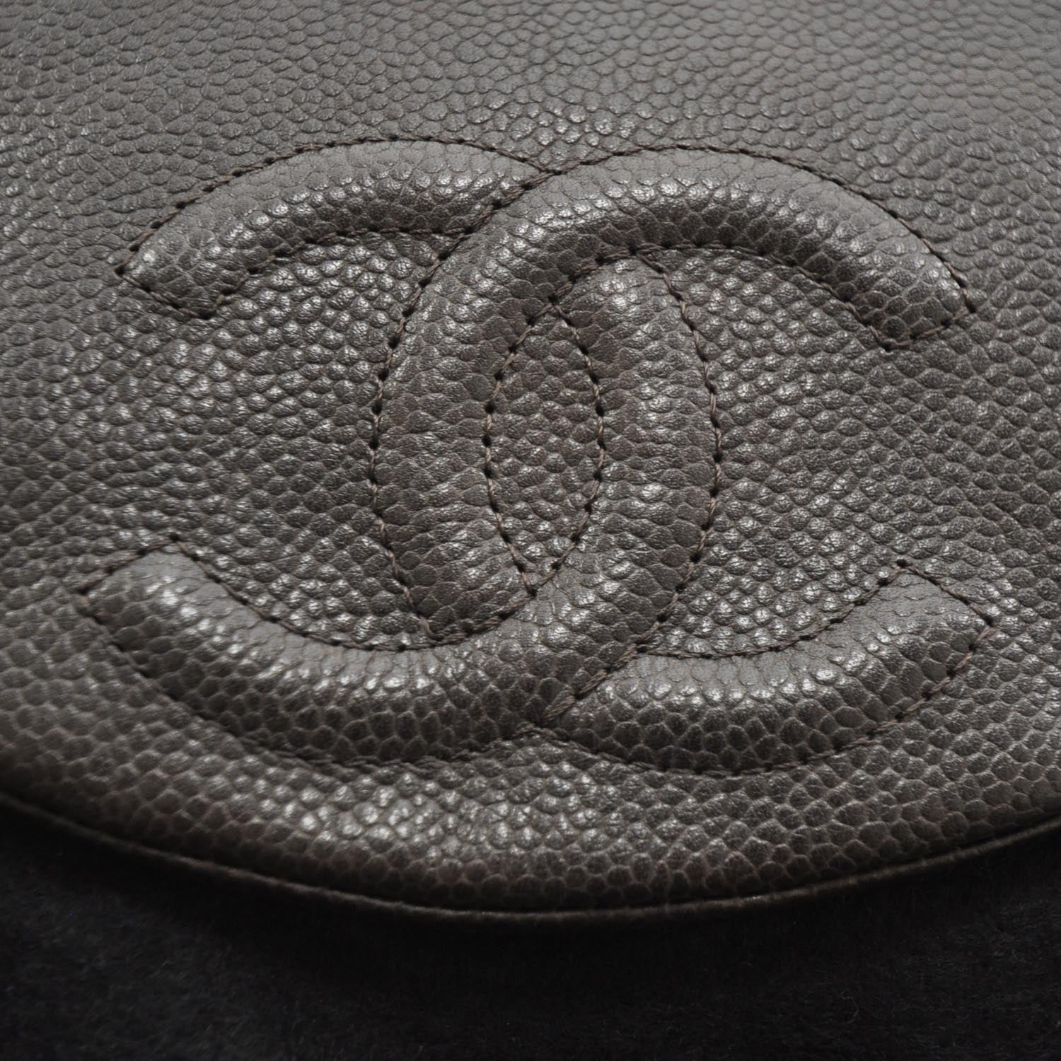 Chanel Caviar Half Moon Wallet On Chain WOC Dark Brown 10 of 10