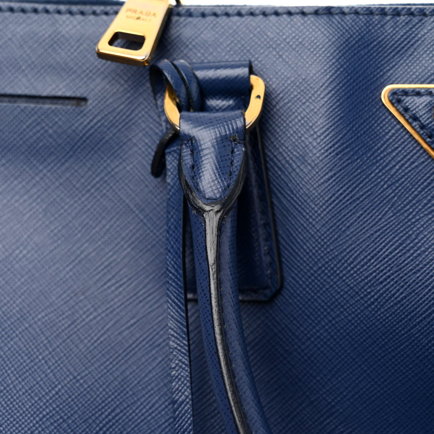 Saffiano Lux Large Galleria Double Zip Tote Bluette