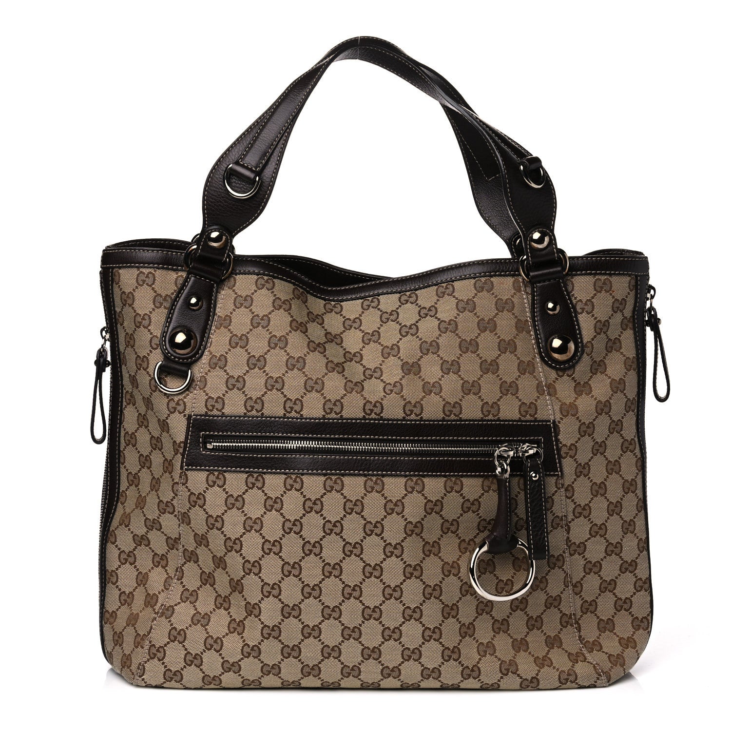 Gucci Monogram Large Icon Bit Tote Dark Brown 1 of 14