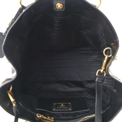 Prada Soft Calf Shopping Tote Black 4 of 11
