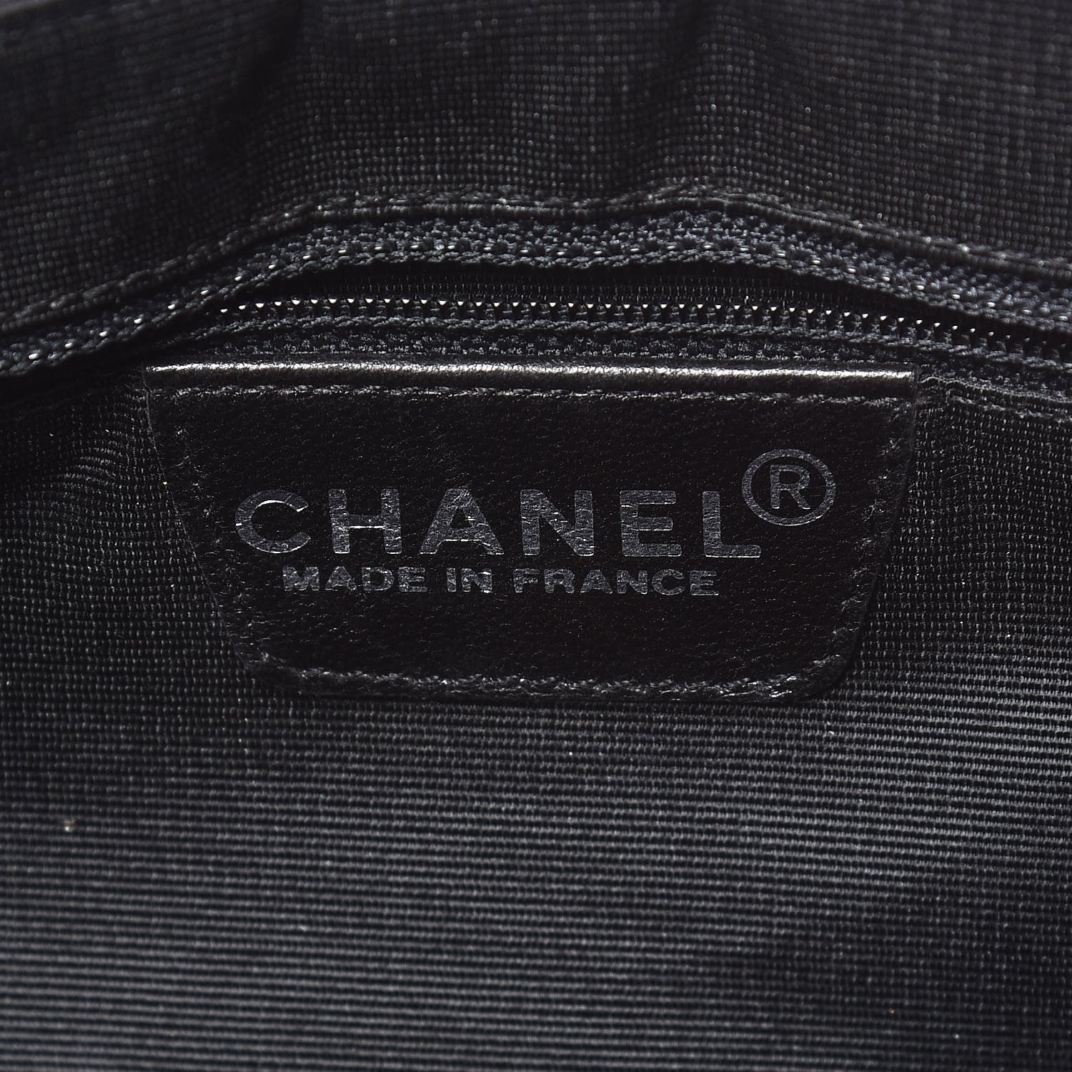 Chanel Canvas Patent Fringe Tote Black 6 of 8