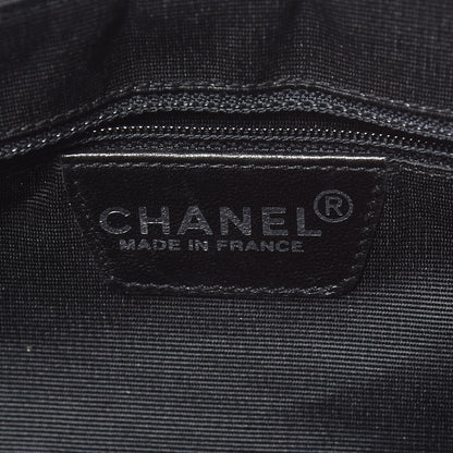 Chanel Canvas Patent Fringe Tote Black 6 of 8