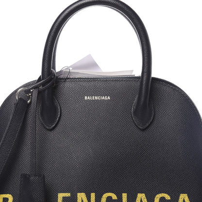 Balenciaga Signature Grained Calfskin Logo S Ville Top Handle Bag Bleu Tempete Jaune 8 of 10