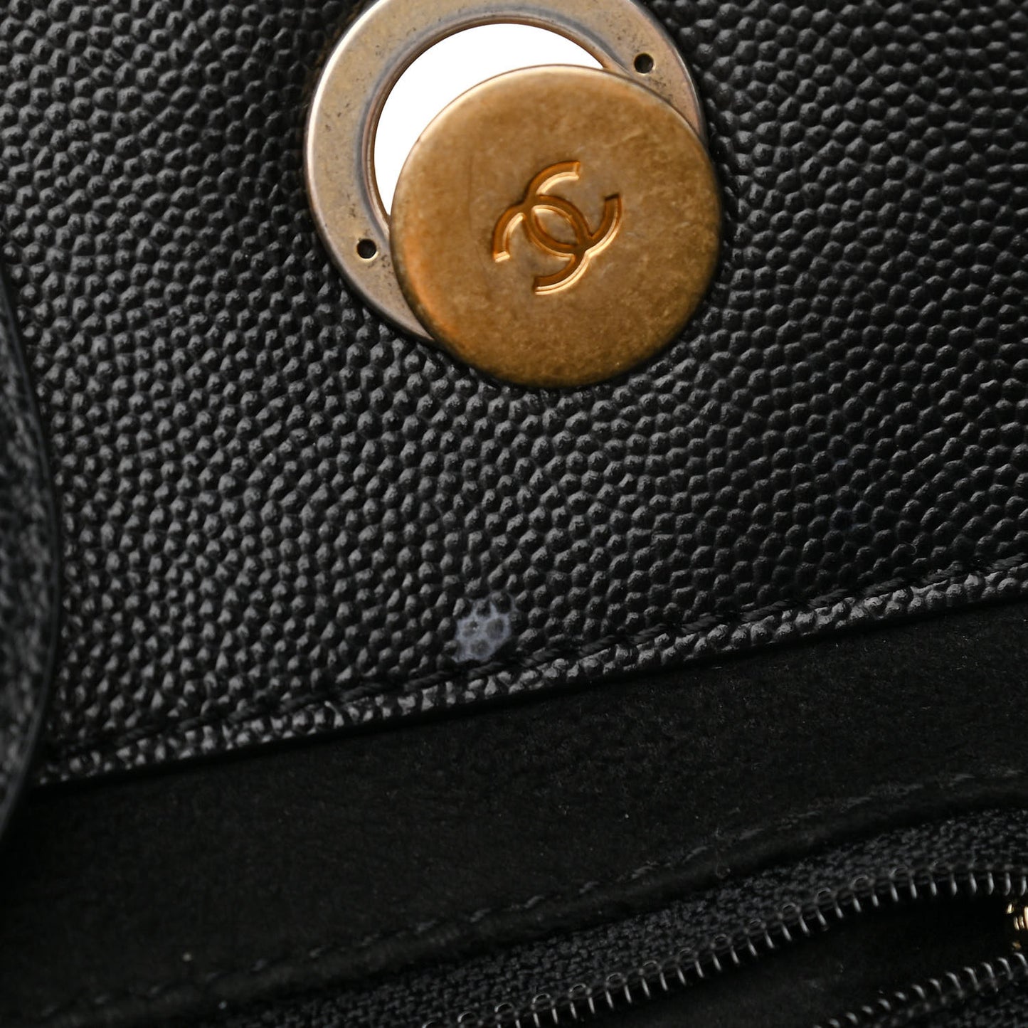 Caviar Small Studded Deauville Tote Black