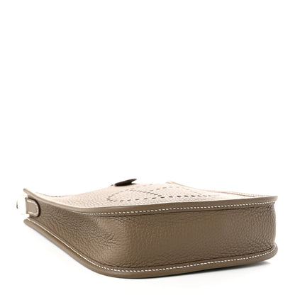 Hermes Taurillon Clemence Amazone Evelyne TPM Etoupe Bleu Indigo 3 of 9