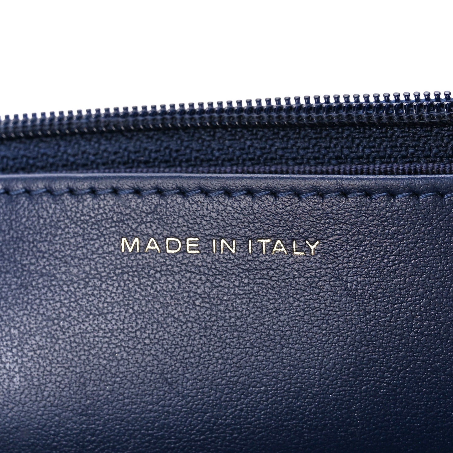 Caviar Quilted Wallet on Chain WOC Navy Blue