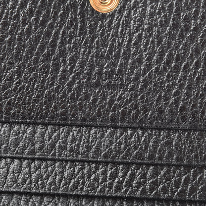 Gucci Pebbled Calfskin GG Marmont Card Case Black 6 of 8