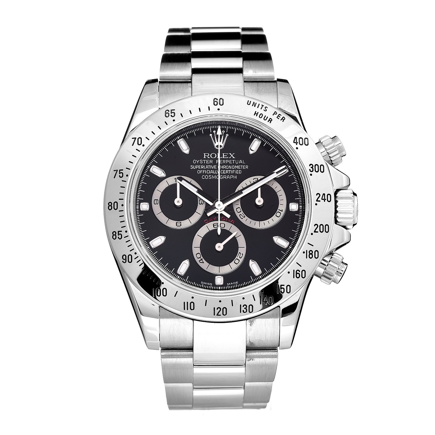 Rolex Stainless Steel 40mm Oyster Perpetual Daytona Cosmograph Watch Black 116520 1 of 7
