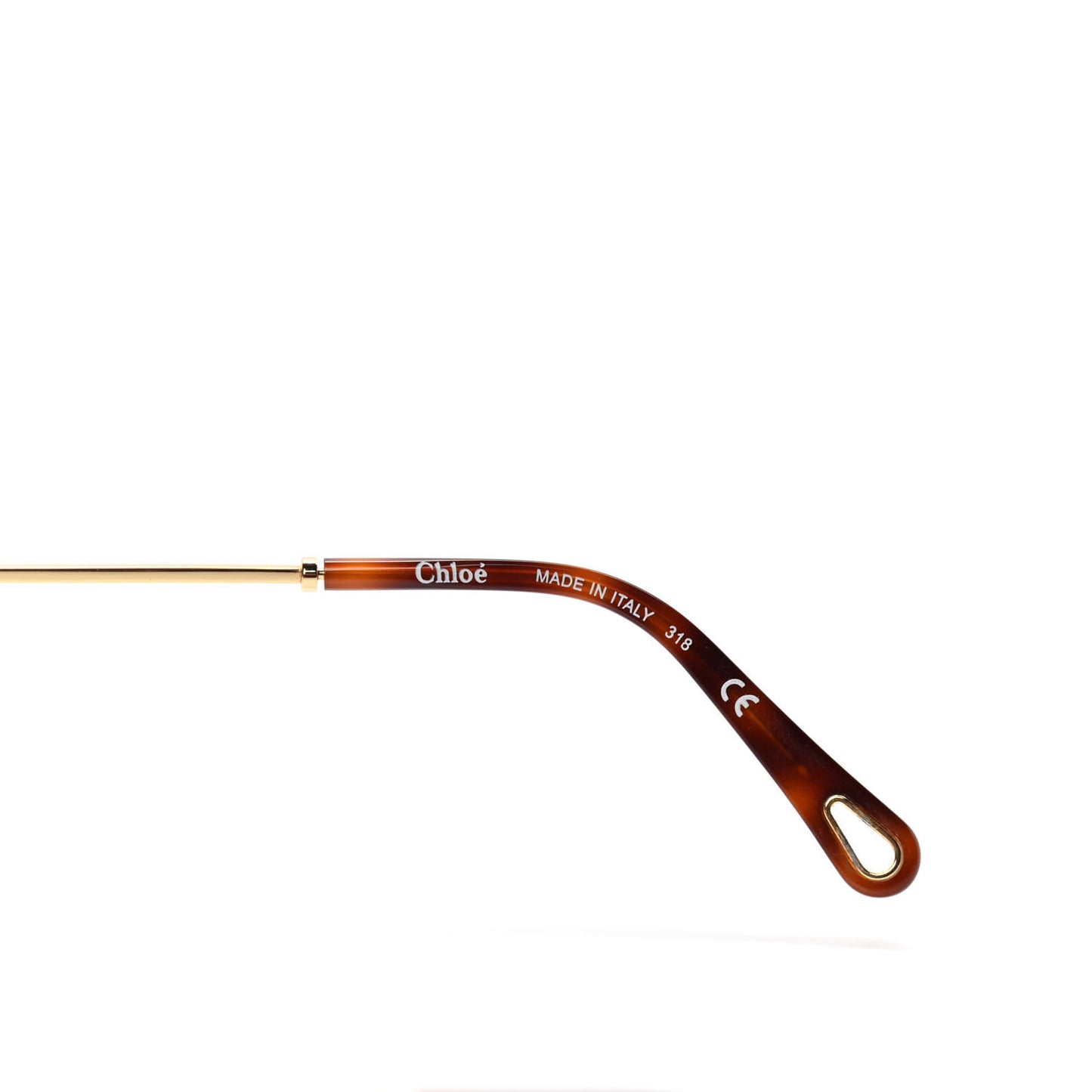 Rosie Bevelled Round Sunglasses CE142S Gold Gradient Brown