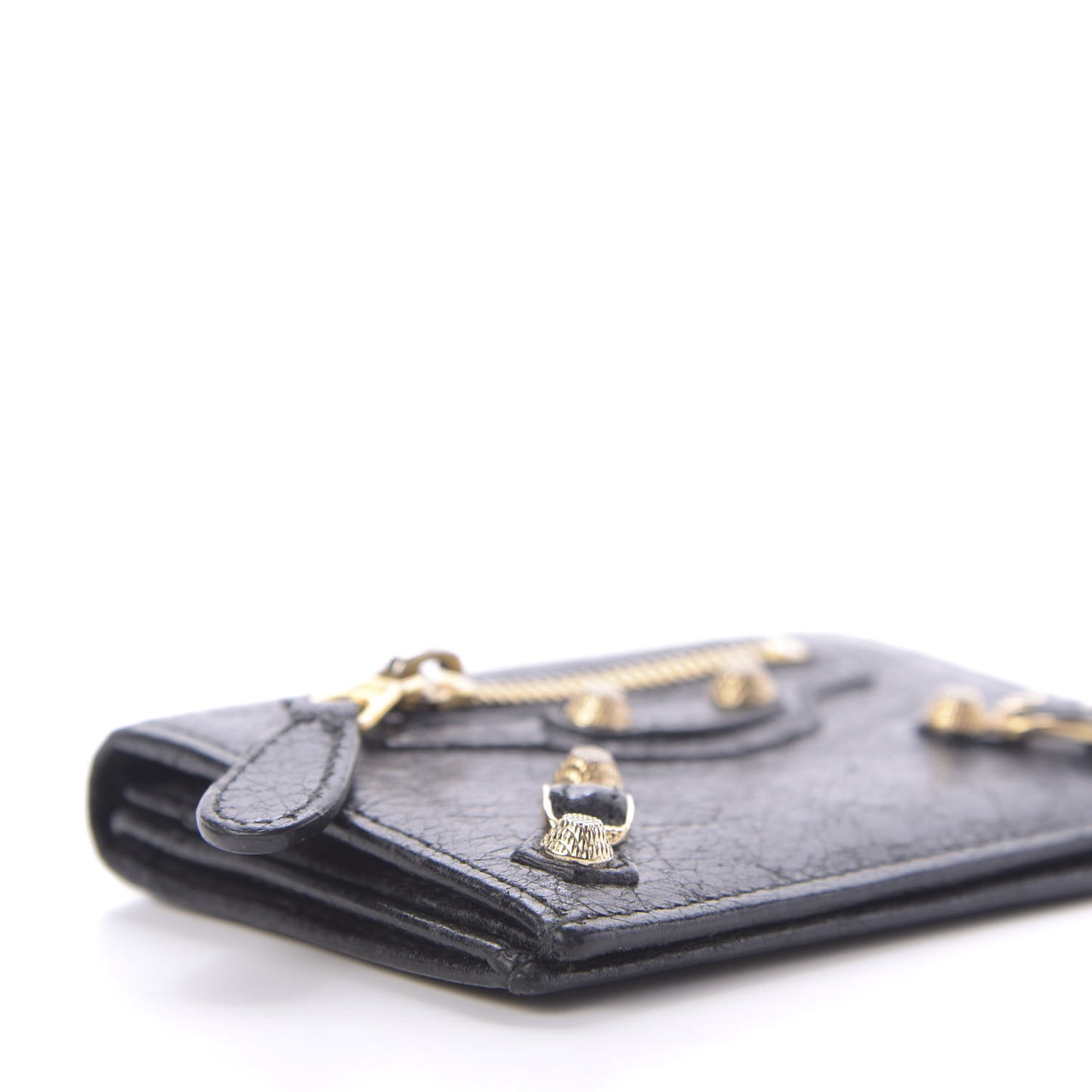 Agneau Giant 12 Gold Card Case Black