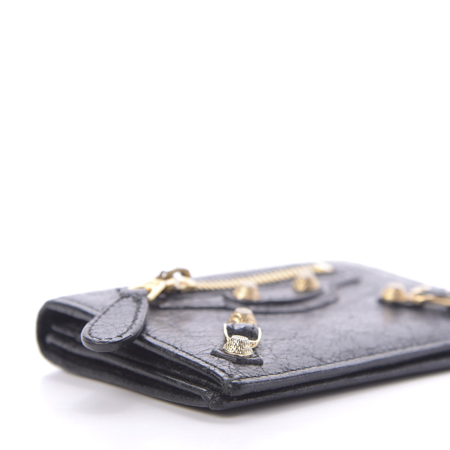 Balenciaga Agneau Giant 12 Gold Card Case Black 5 of 8