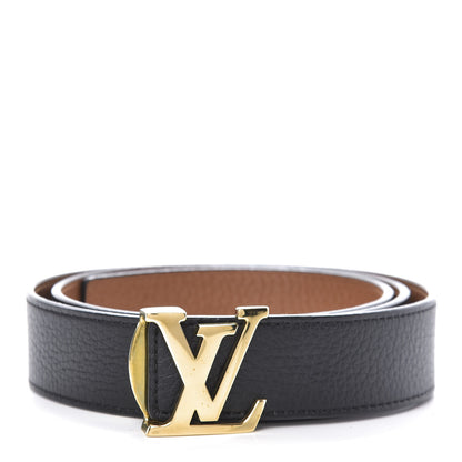 Louis Vuitton Taurillon Calfskin 40mm LV Initiales Reversible Belt 80 32 Black 1 of 6