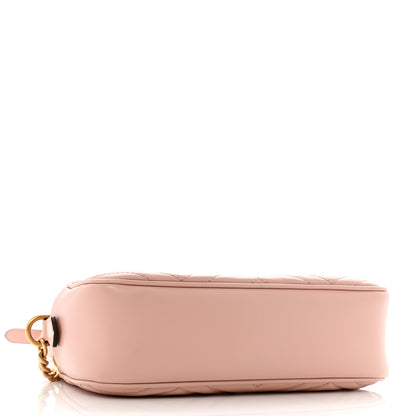 Gucci Calfskin Matelasse Small GG Marmont Chain Shoulder Bag Perfect Pink 4 of 11