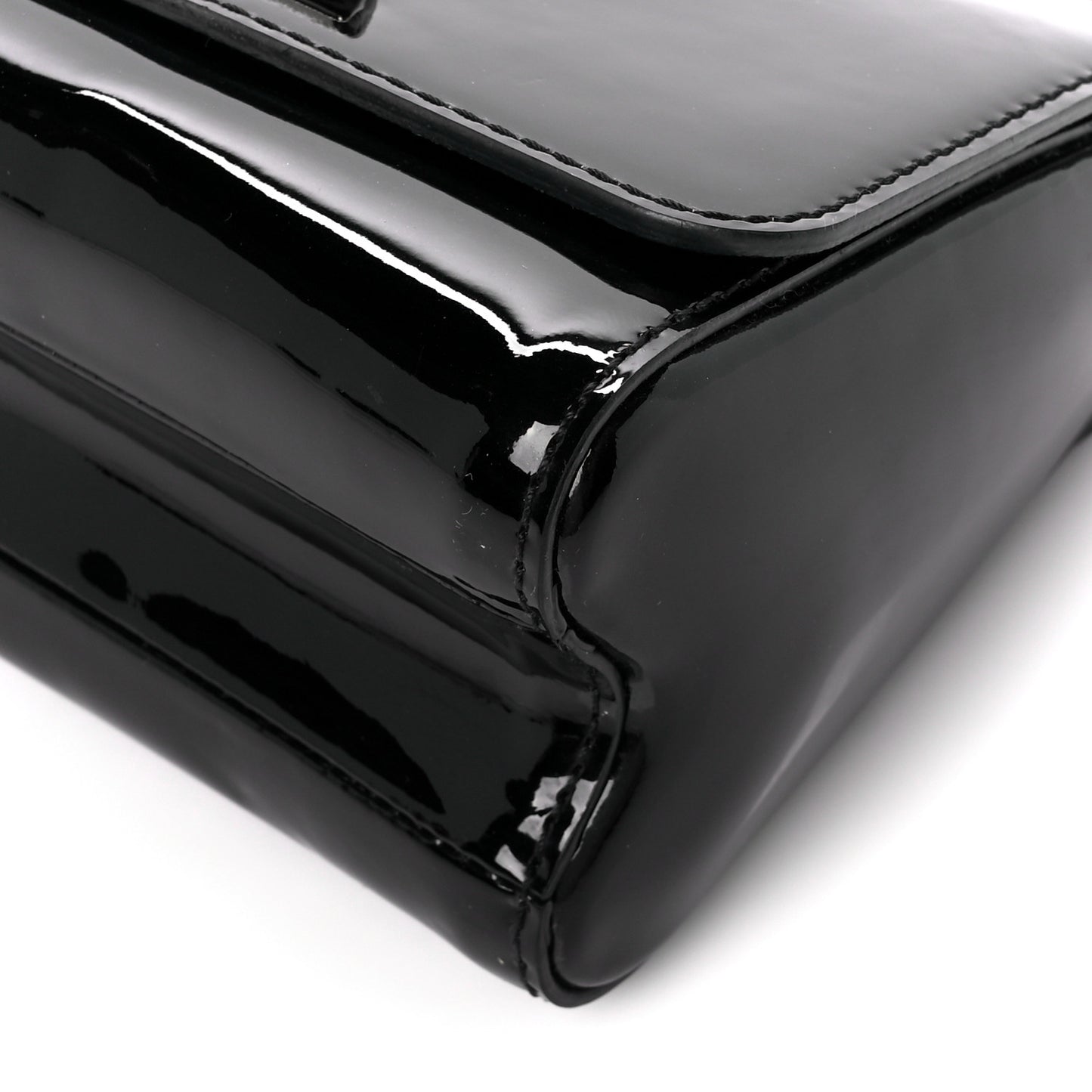 Patent Monogram Twist Shoulder Bag PM Black