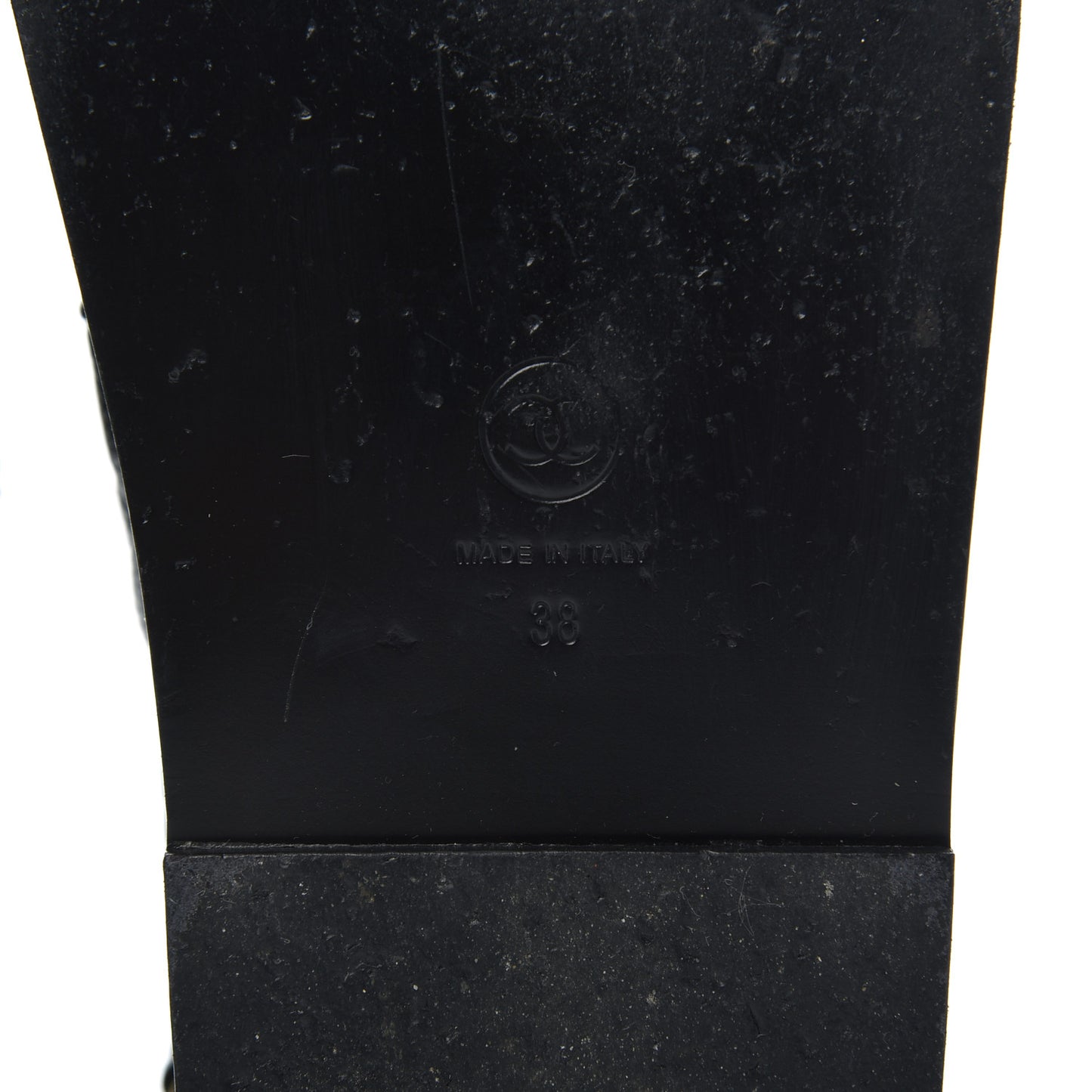 Grained Calfskin Velcro Dad Sandals 38 Black