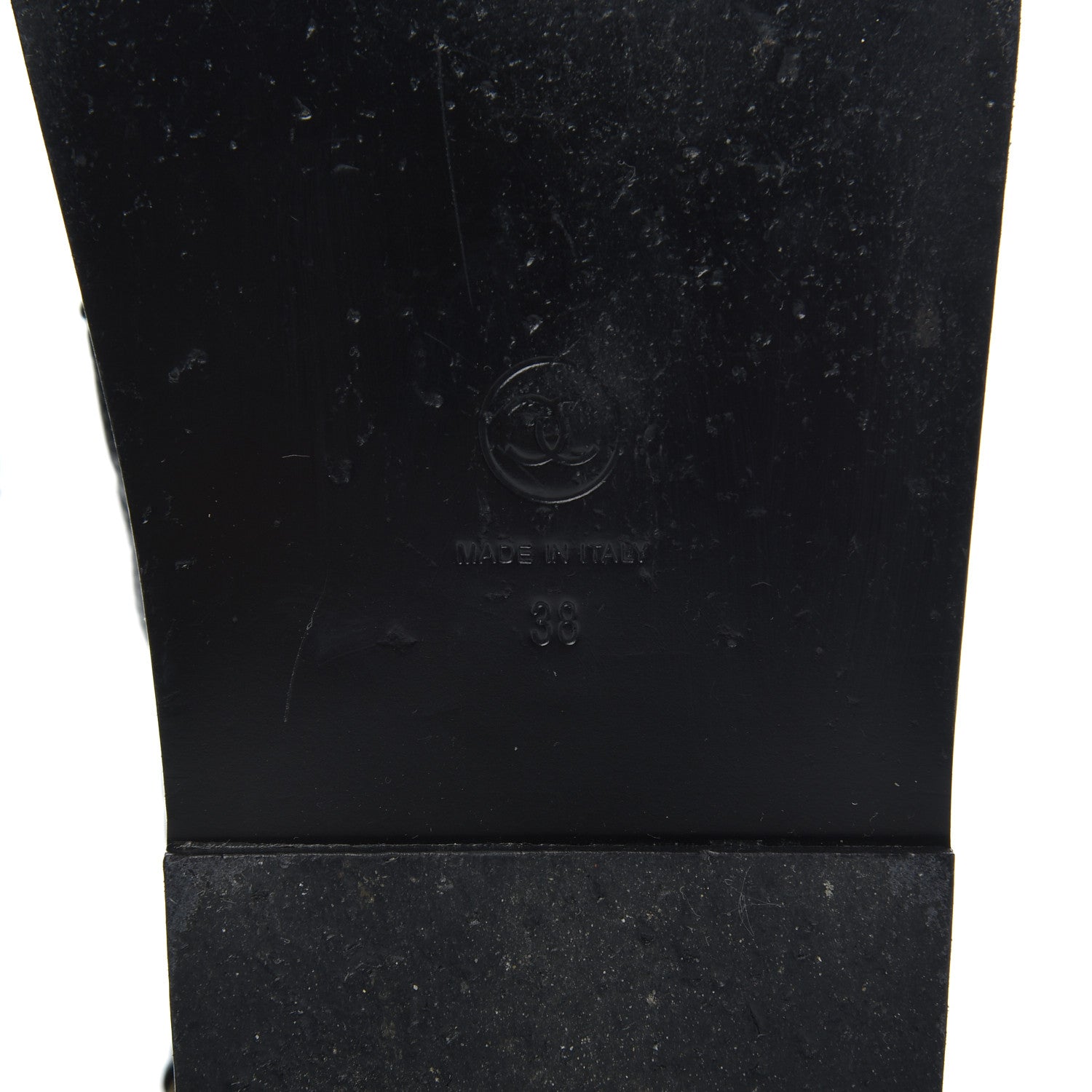 Chanel Grained Calfskin Velcro Dad Sandals 38 Black 7 of 23
