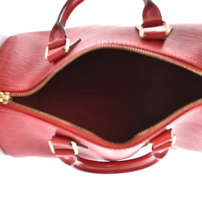 Louis Vuitton Epi Speedy 25 Castillan Red 5 of 12