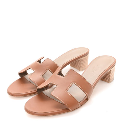 Hermes Calfskin Oasis Sandals 39 Gold 4 of 9