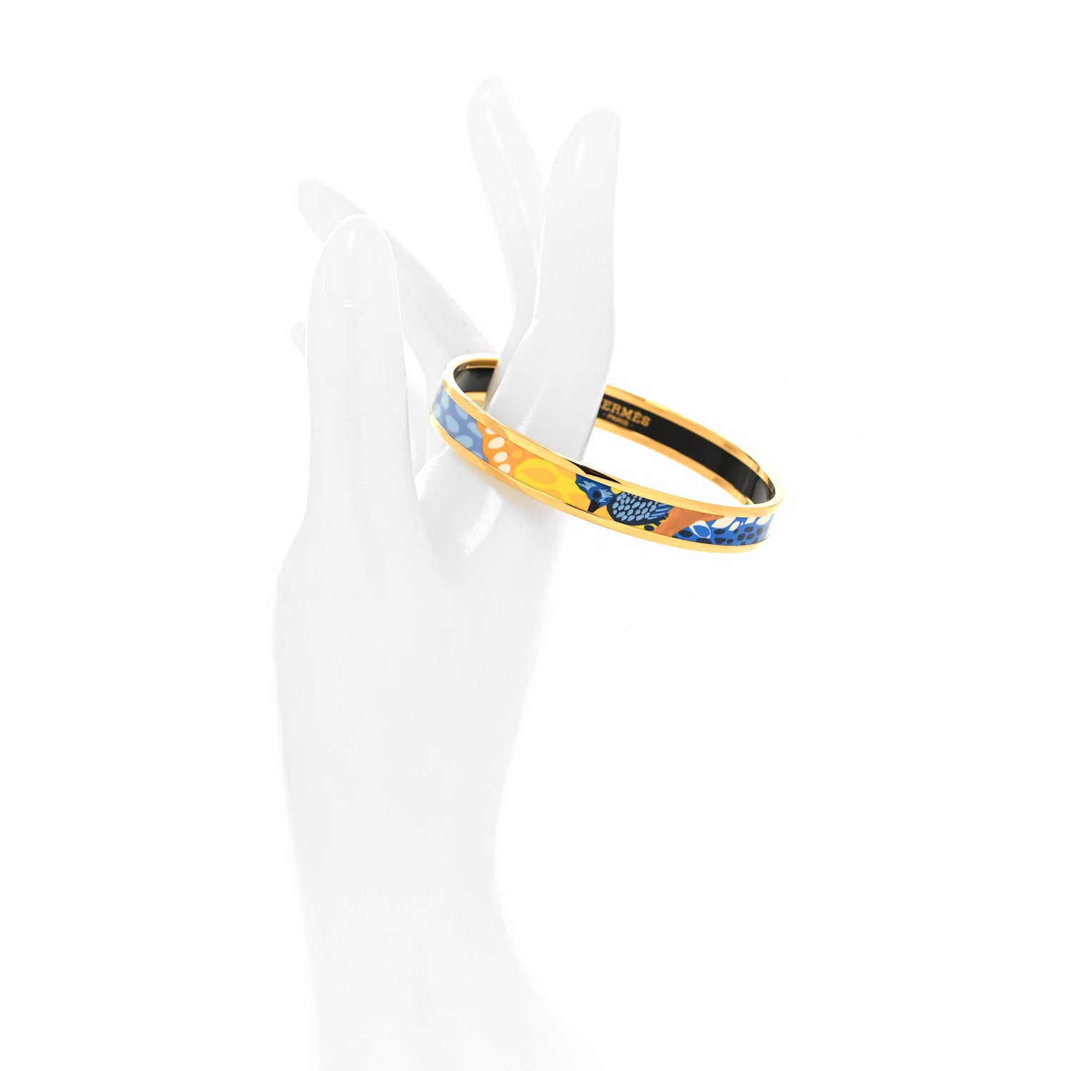 Hermes Enamel Printed Narrow Jungle Of Eden Bracelet 70 Pierres Et Cactus 2 of 6