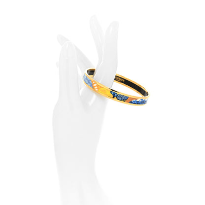 Hermes Enamel Printed Narrow Jungle Of Eden Bracelet 70 Pierres Et Cactus 2 of 6