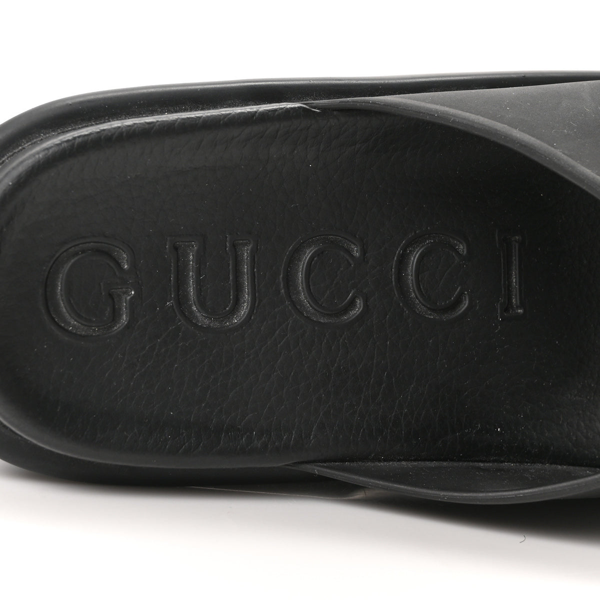 Soft Rubber Womens Interlocking G Platform 42mm Slide Sandals 38 Black