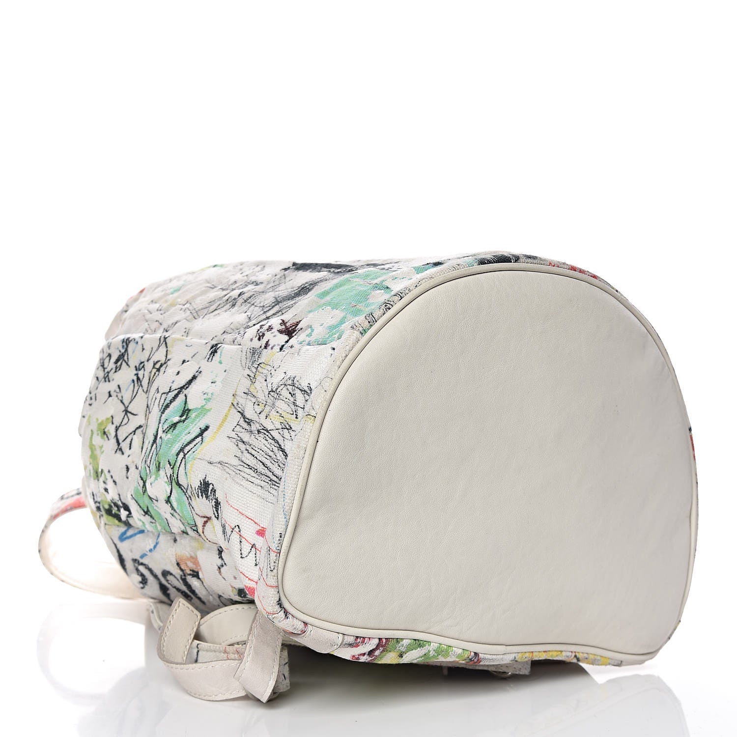 Alexander Wang Canvas Painted Walker Doodle Print Bucket Backpack Multicolor 4 of 13
