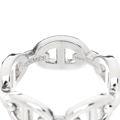 Hermes Sterling Silver PM Chaine d'Ancre Enchainee Band Ring 53 6.5 4 of 6