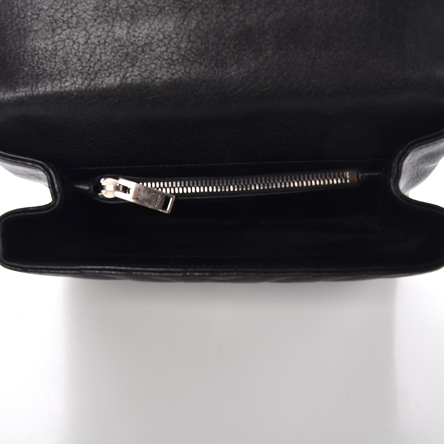 Saint Laurent Sheepskin Matelasse Chevron Monogram Medium College Bag Black 5 of 10