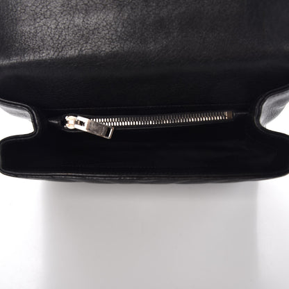 Saint Laurent Sheepskin Matelasse Chevron Monogram Medium College Bag Black 5 of 10