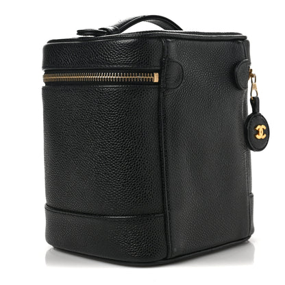Chanel Caviar Vanity Cosmetic Case Black 2 of 7