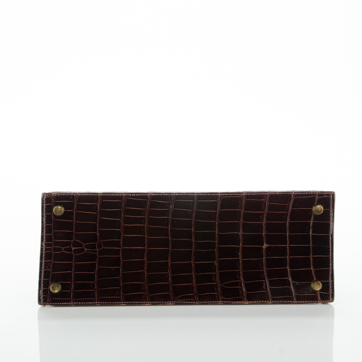 Hermes Shiny Crocodile Kelly 28 Havane 5 of 20