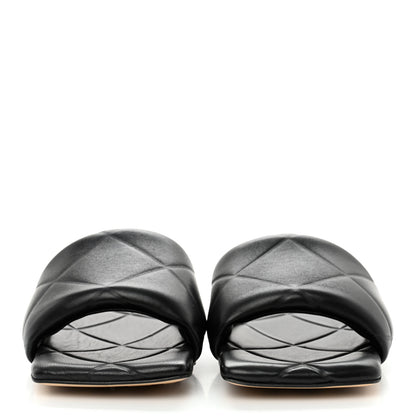 Bottega Veneta Nappa Quilted Rubber Lido Flat Sandals 37 Black 2 of 7