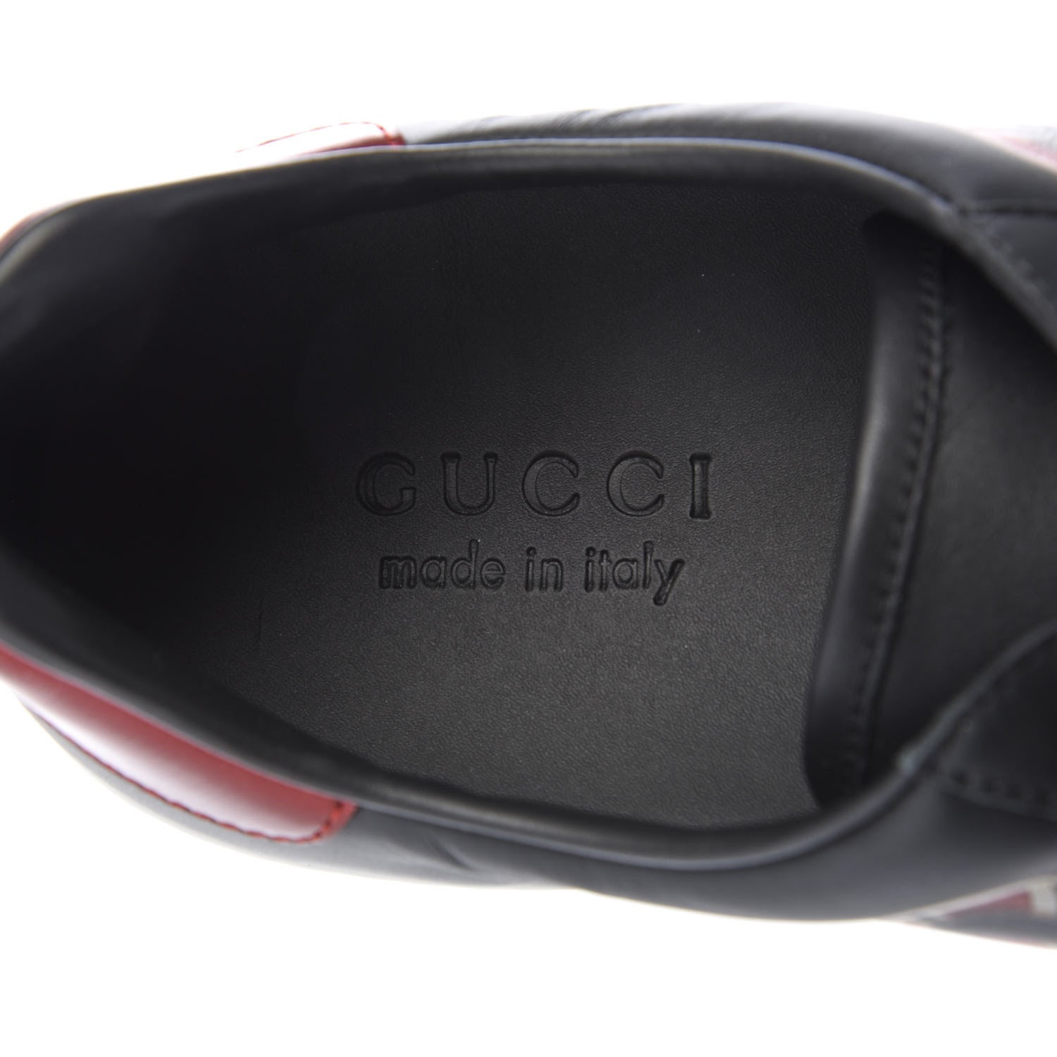 Gucci Calfskin Kingsnake Mens Ace Sneakers 9 Black Multicolor 7 of 9