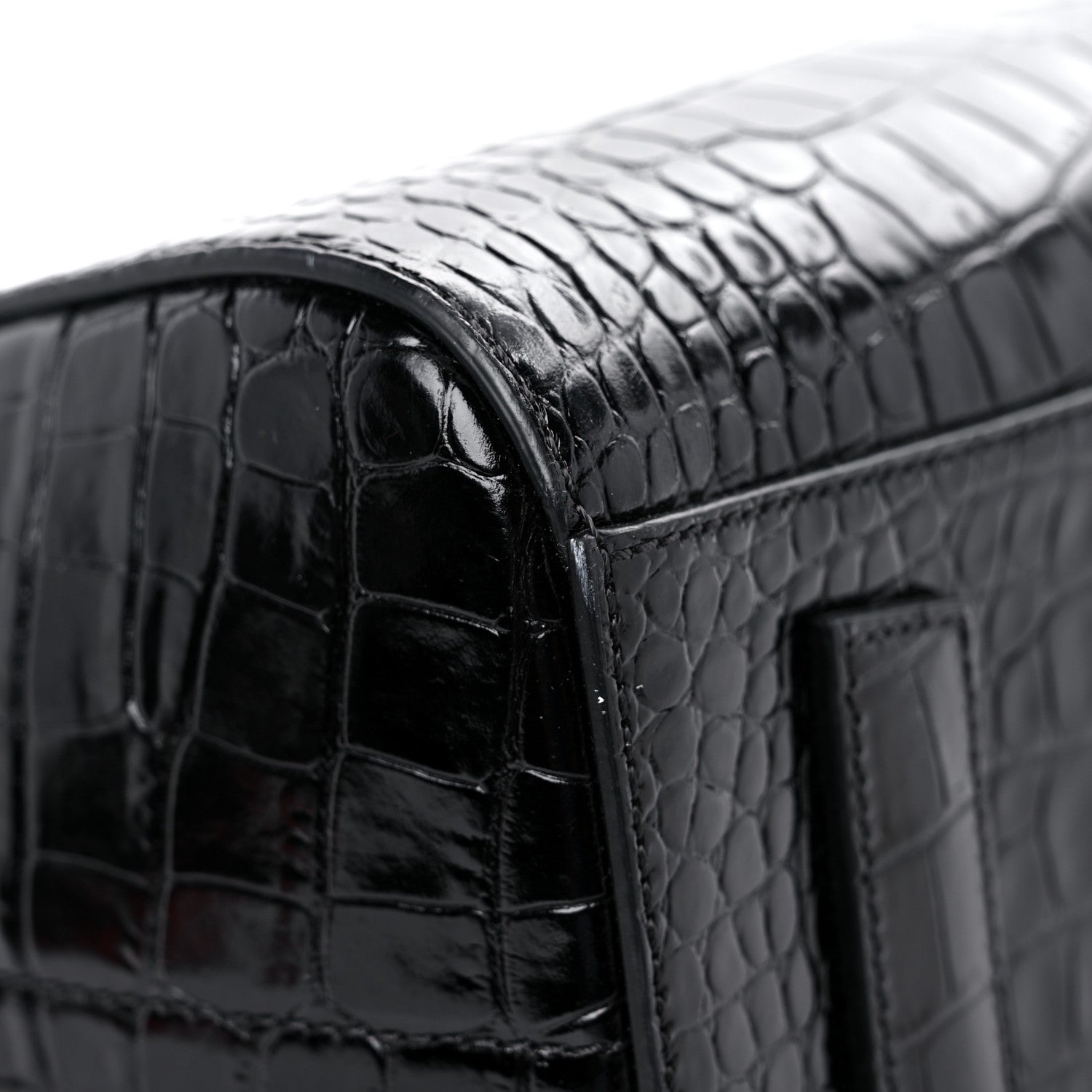Givenchy Calfskin Crocodile Embossed Small Antigona Black 10 of 12