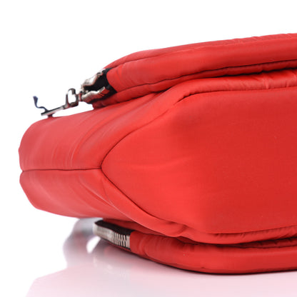 Prada Tessuto Nylon Pocket Small Cargo Tote Rosso Black 8 of 9