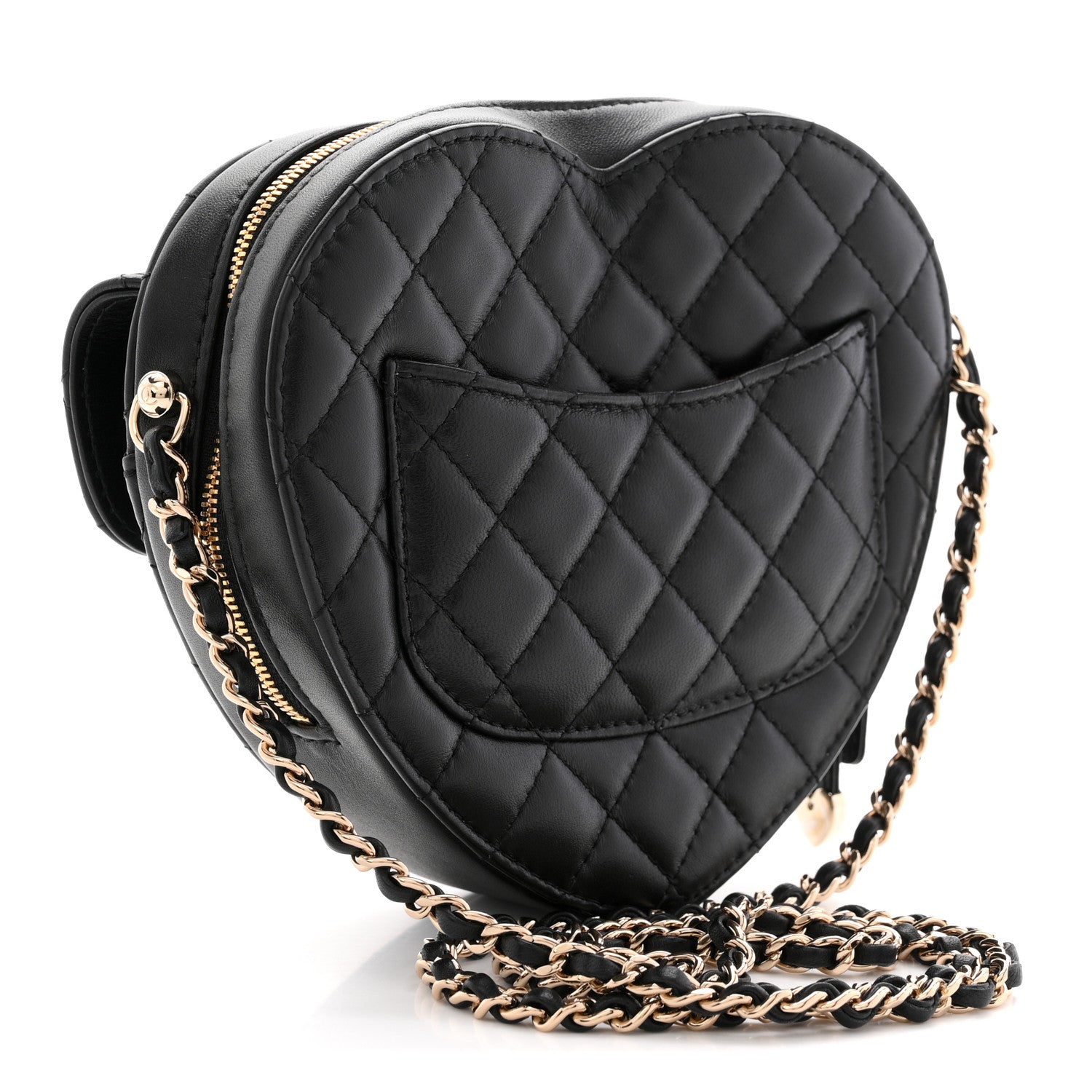 Chanel Lambskin Quilted CC In Love Heart Bag Black 3 of 11