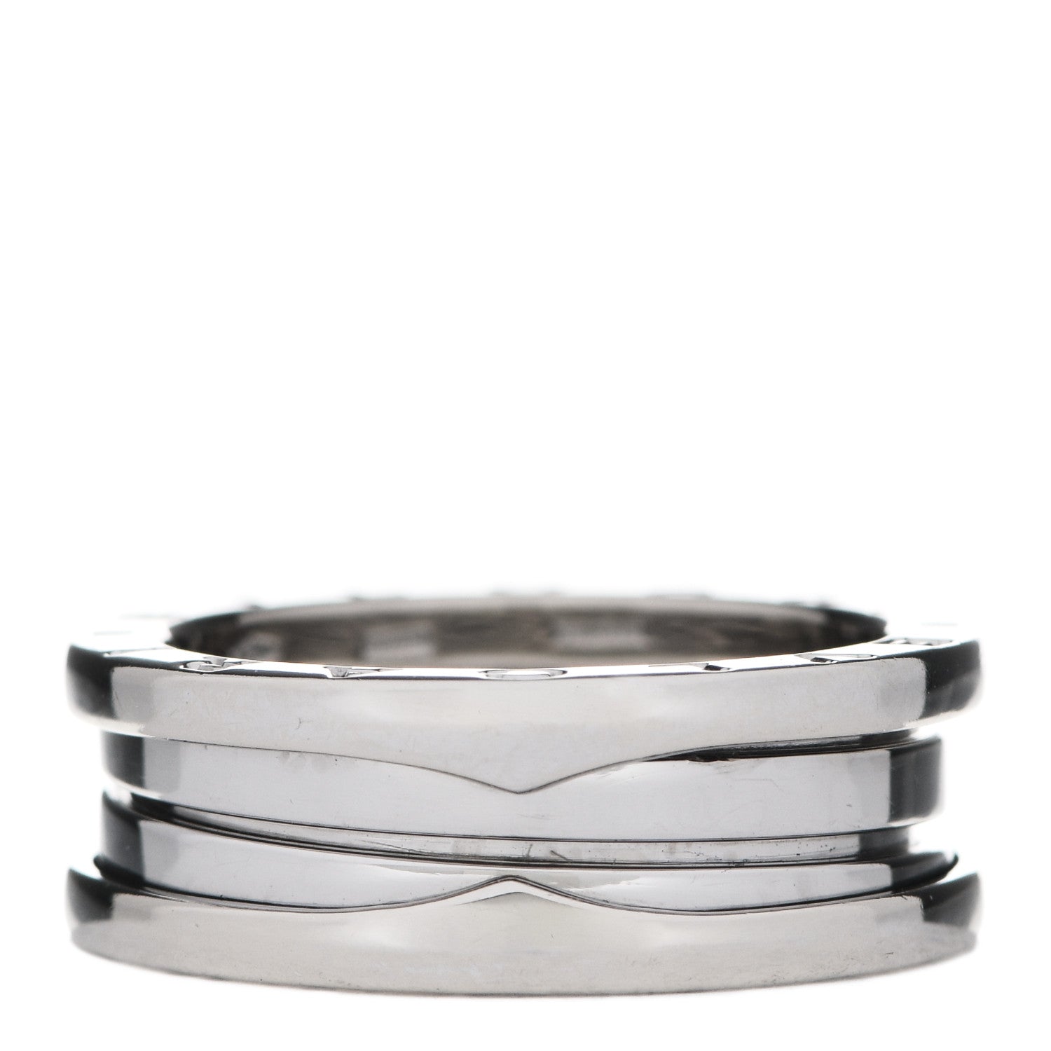 Bulgari 18K White Gold B.Zero1 Three-Band Ring 55 7.25 1 of 5