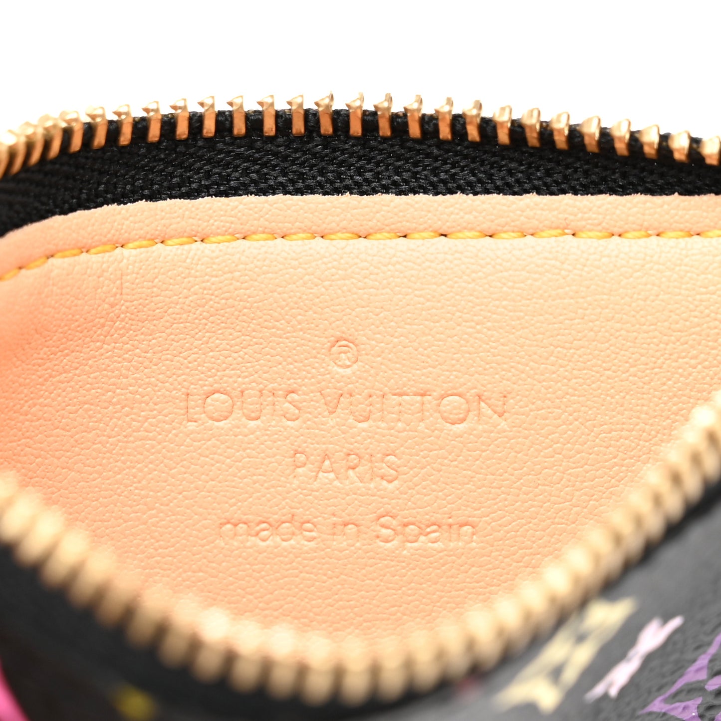 Monogram Multicolor Key Pouch Black