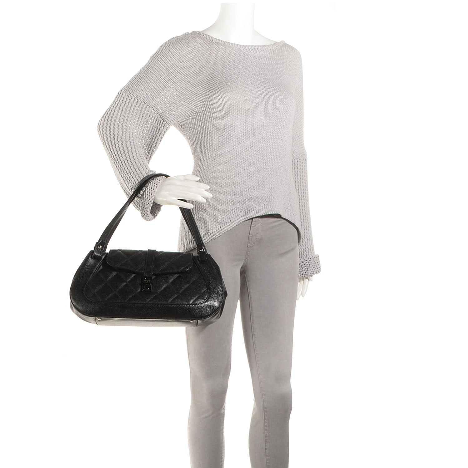 Chanel Caviar Quilted Mademoiselle Flap Bag Black 2 of 8