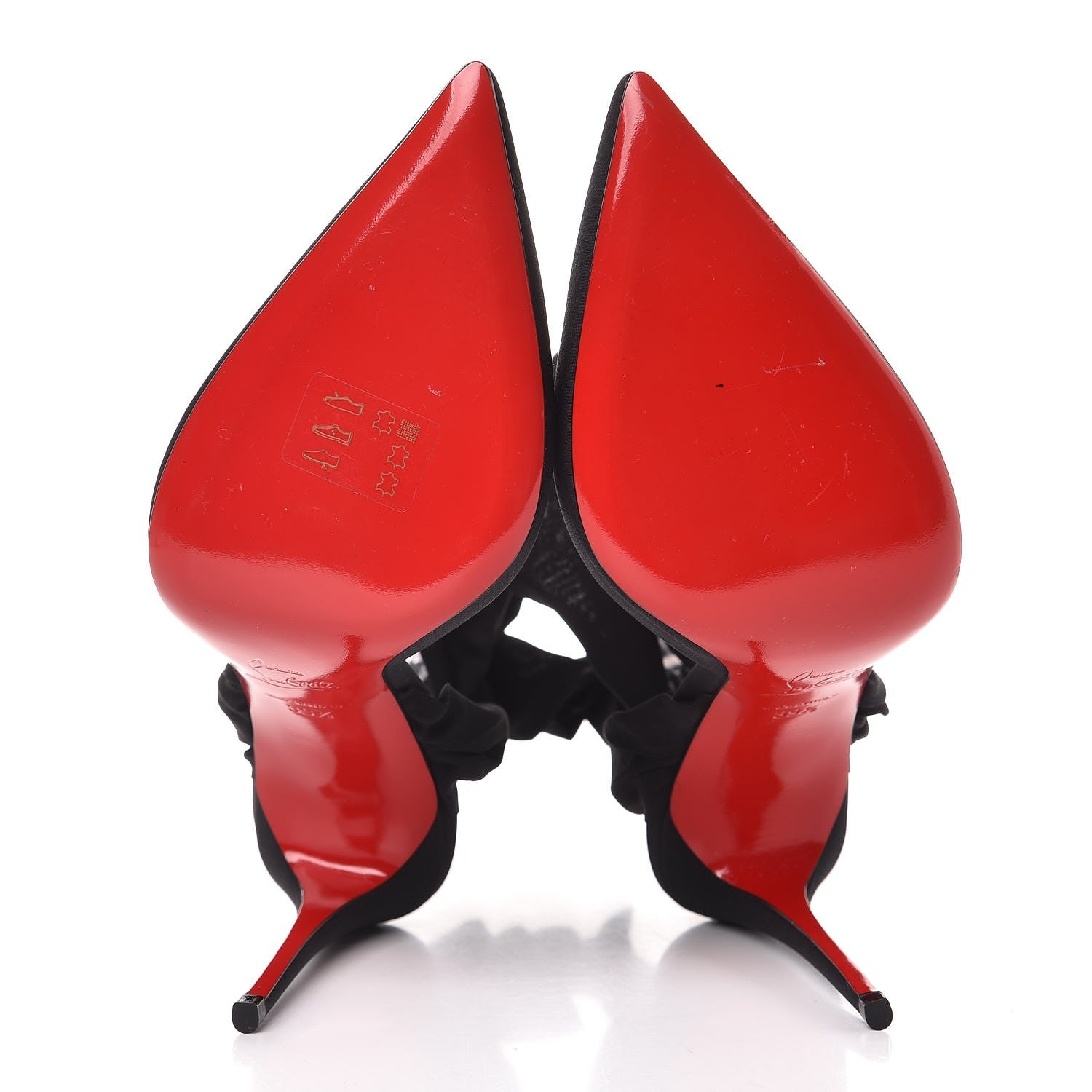 Christian Louboutin Satin Douce Du Desert 100 Heels 39.5 Black 5 of 7