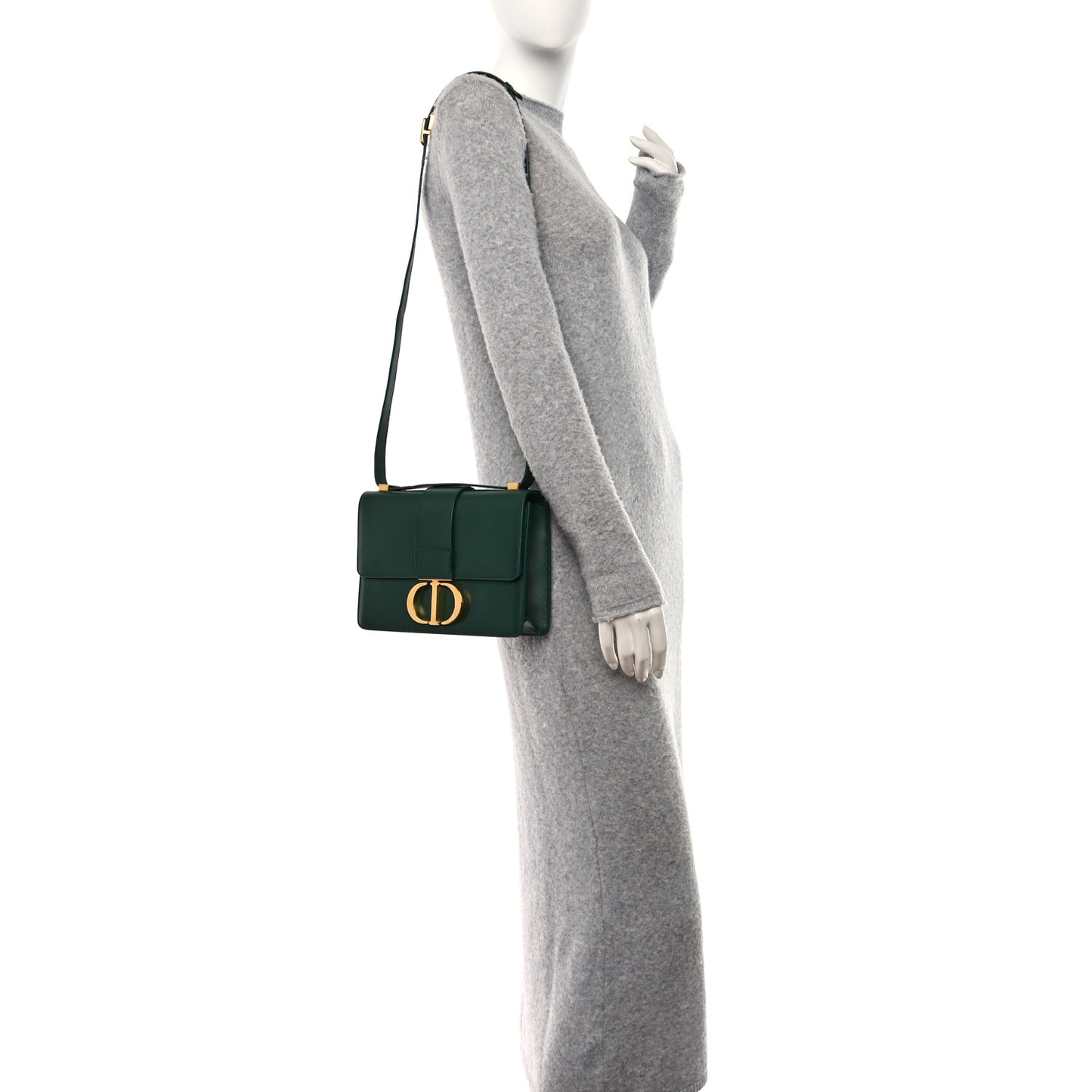 Smooth Calfskin 30 Montaigne Flap Bag Green
