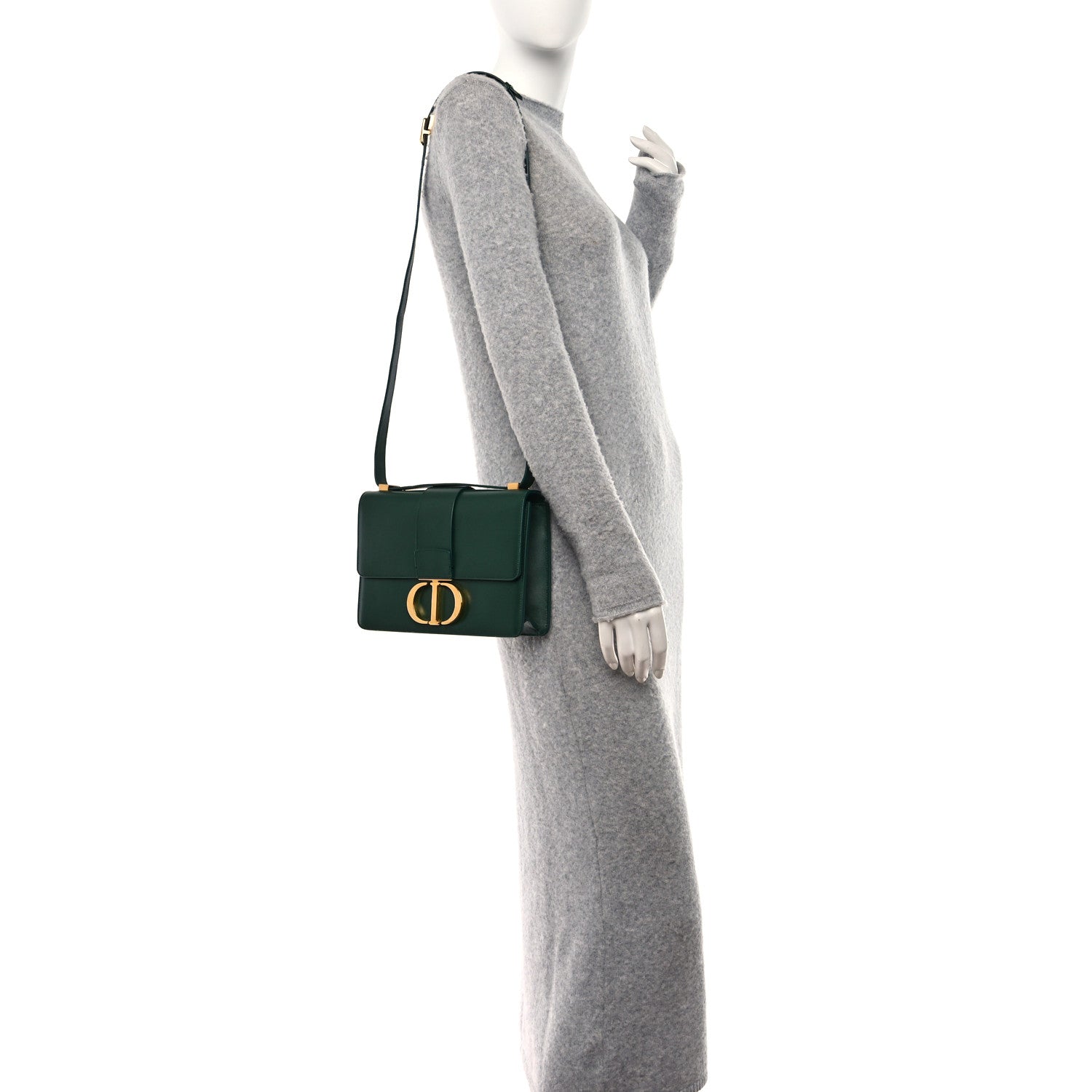 Christian Dior Smooth Calfskin 30 Montaigne Flap Bag Green 2 of 12