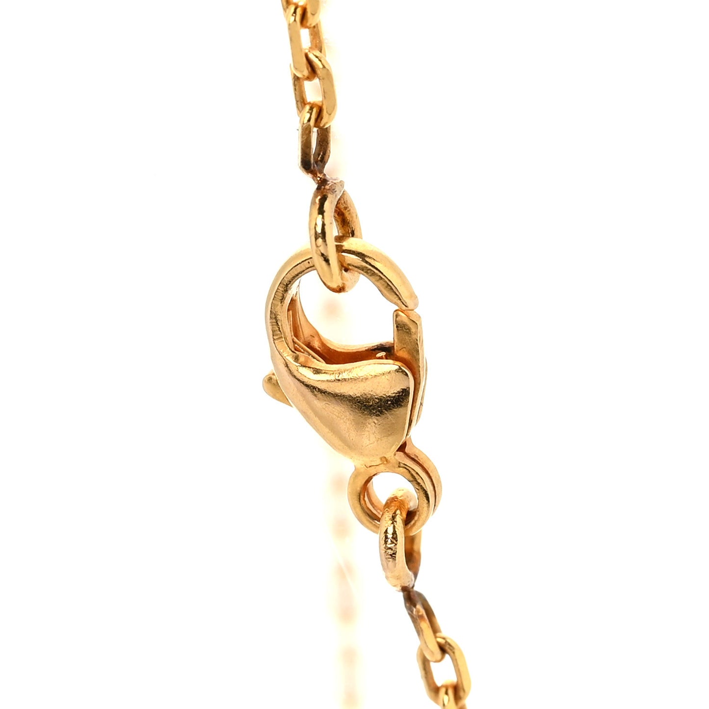 Lacquered Gold Pop H Pendant Necklace Black
