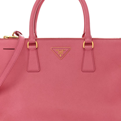 Prada Saffiano Galleria Double Zip Tote Geranio Geranio 7 of 10
