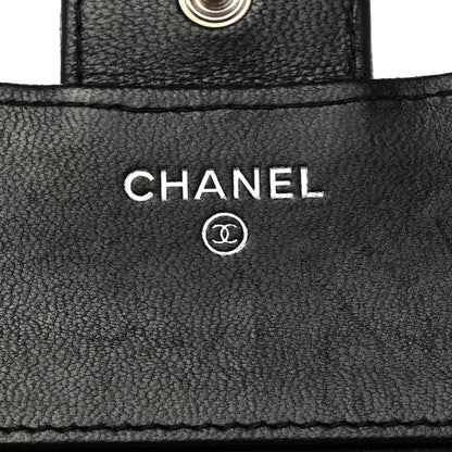Chanel Lambskin Quilted Compact Flap Wallet Black 6 of 8