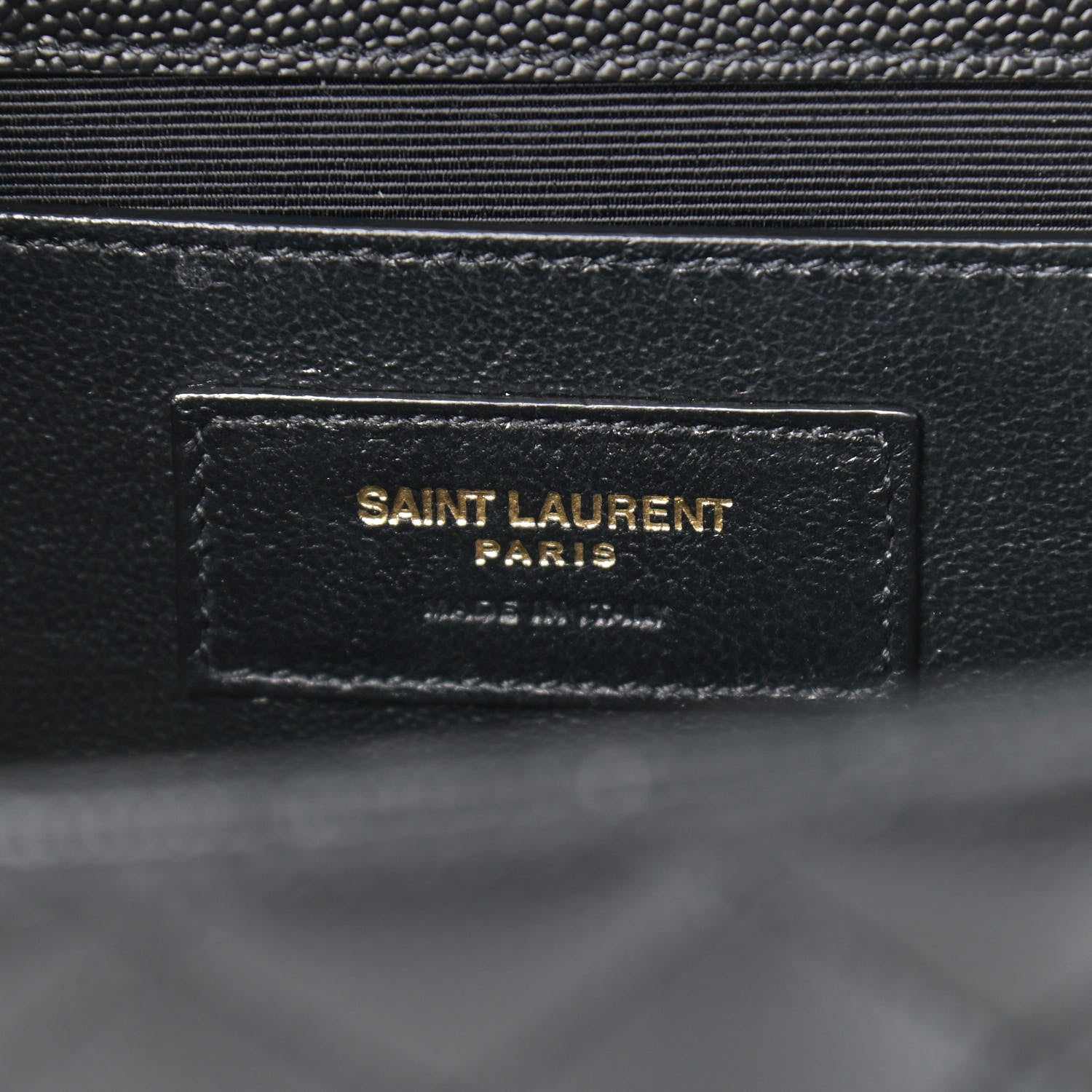 Saint Laurent Grain De Poudre Textured Mixed Matelasse Triquilt Medium Monogram Satchel Black 6 of 12