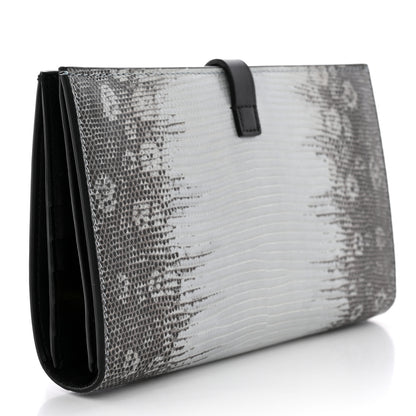 Celine Lizard Calfskin Large Multifunction Strap Wallet Natural 3 of 11